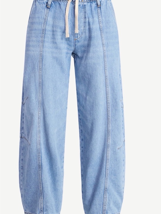 Scoop Denim - Women's Light Blue Wide-Leg Drawstring Jeans XXL